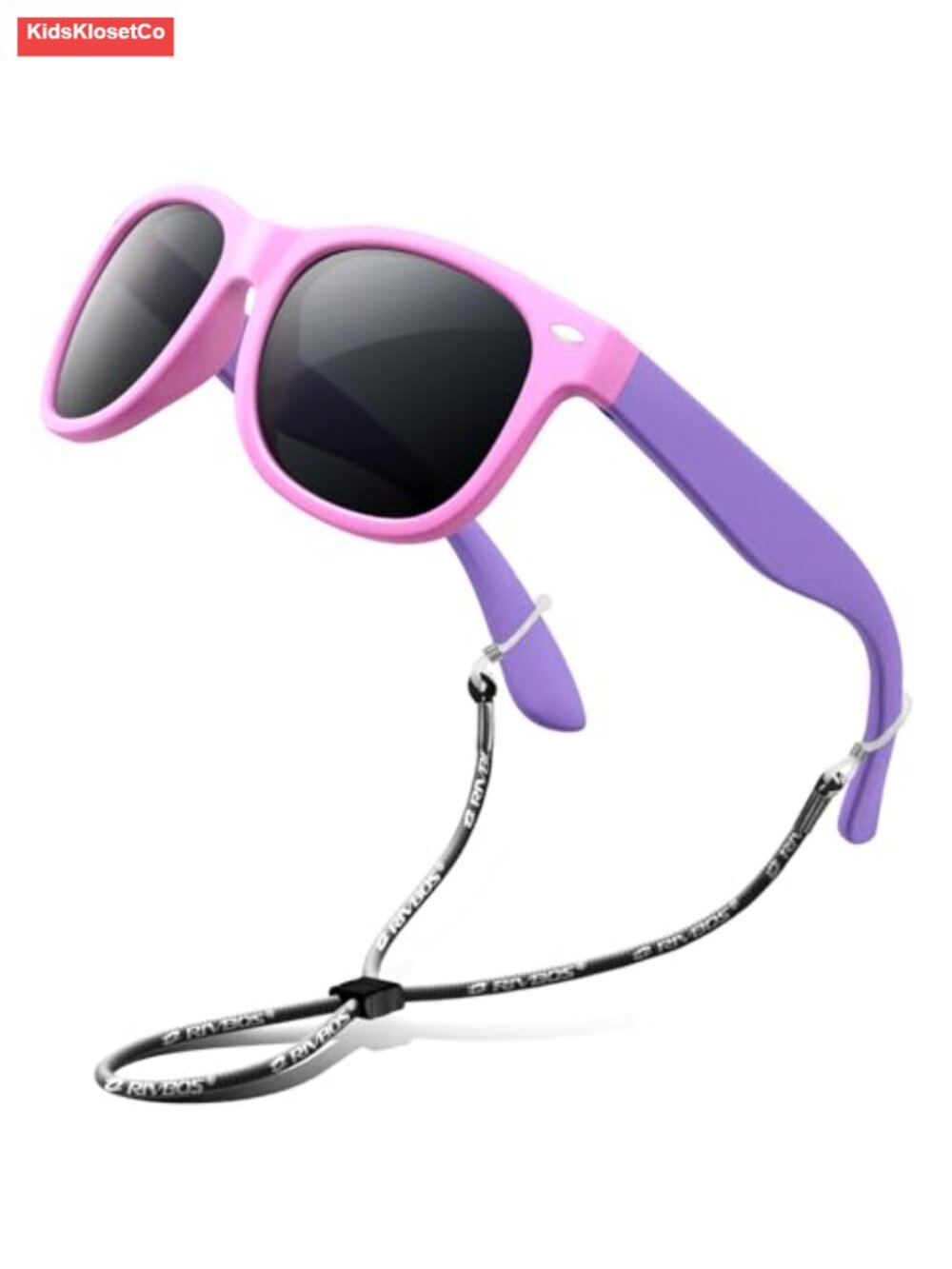 Kids Polarized UV Protection Flexible Rubber Sunglasses with Strap